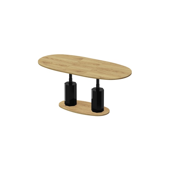 Ławostół rozkładany BARLETTA - Wariant Kolorystyczny: Dąb słoneczny / Czarny - Hubertus